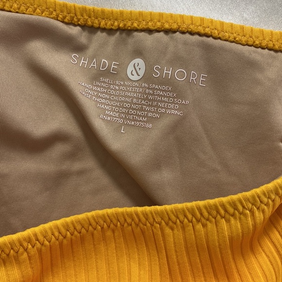 Shade & Shore Spice Yellow Ribbed Side tie Bikini Bottom - Picture 6 of 7